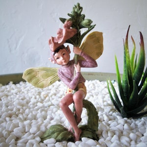 Foxglove Flower Fairy Figurine Cicely Mary Barker Miniature Garden 