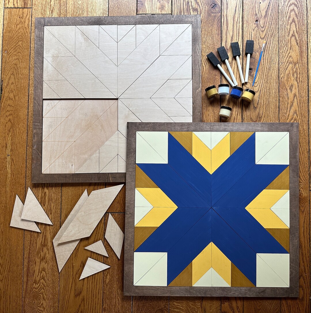 Paint Your Own Large Size DIY Barn Quilt Painting Kit, Large Size DIY