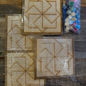DIY Barn Quilt Mosaic Paint at home Painting Party Craft Kit, DIY Mosaic Barn Quilt, Gift for Her or Him, Crafts for Adults, DIY for Teens