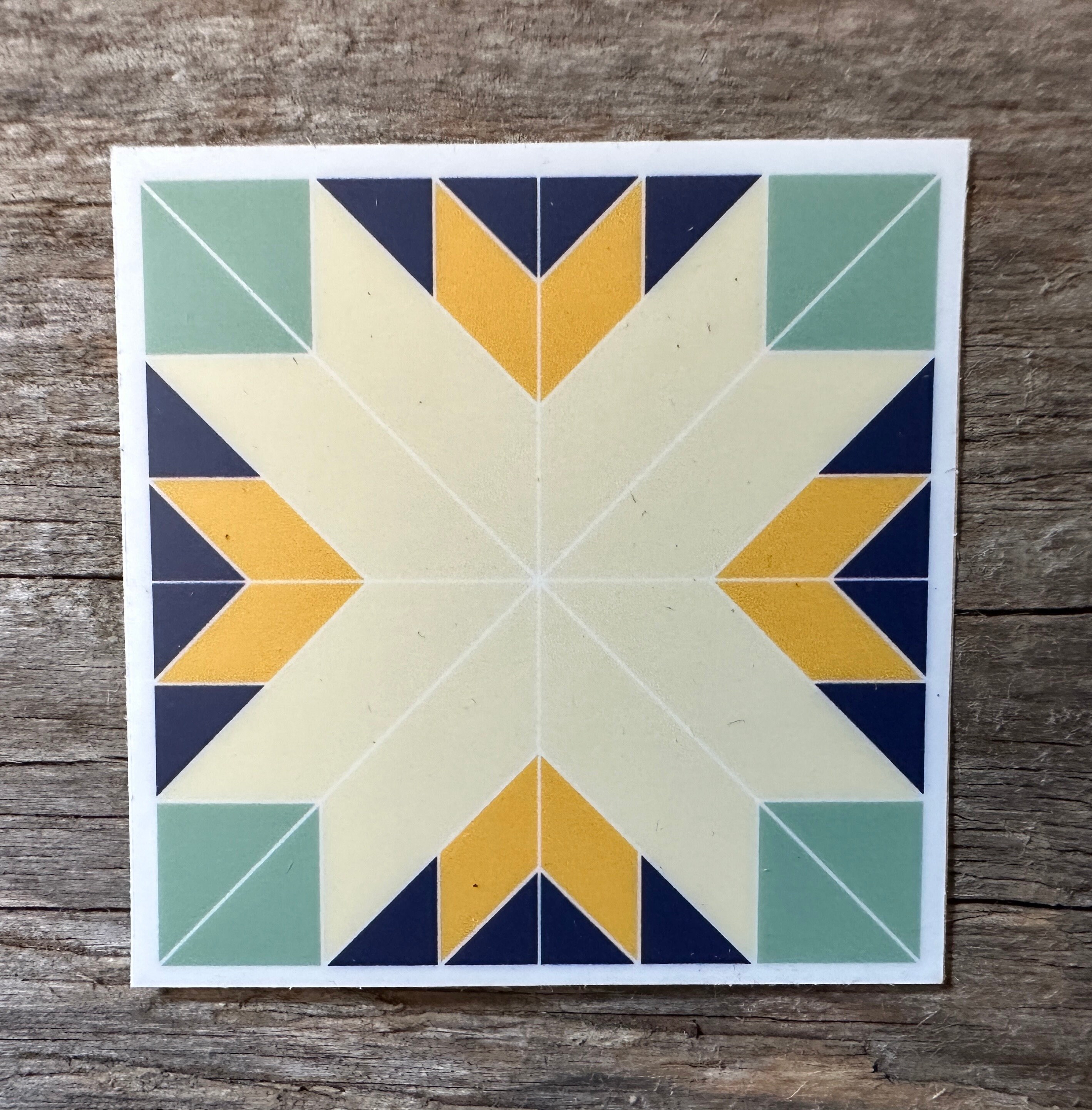 Pattern Vynil Sticker Barn Quilt Pattern Vinyl Sticker, Gift for Her Him and Quilters, Barn ...