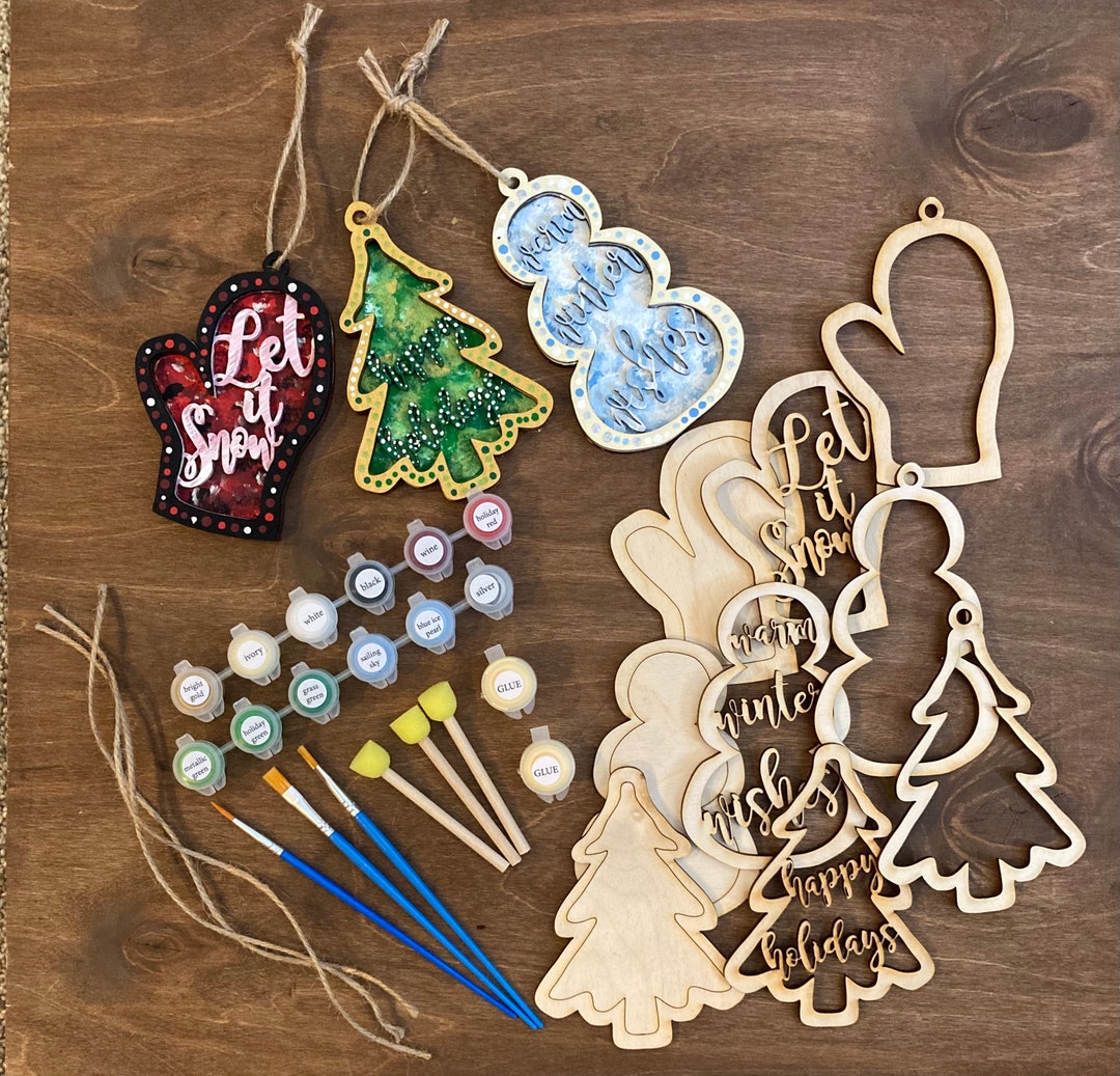 DIY Ornaments Painting Kit, DIY Craft Kit, Ornament Painting Kit, Craft