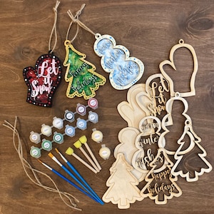 DIY Ornaments Painting Kit, DIY Craft Kit, Ornament Painting Kit, Craft for Kids, Holiday Craft, Christmas Craft, Holiday DIY, Holiday Party