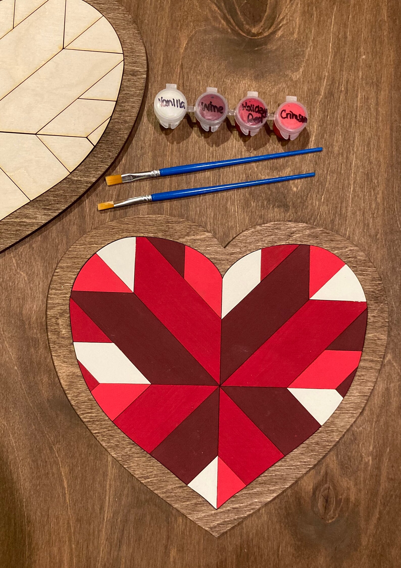 DIY Valentines Day Barn Quilt Painting Kit Date Night Craft Etsy