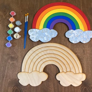 DIY Rainbow Painting Kit, DIY Craft Kit, Paint at Home Kit, Gift for Her, Craft Kit for Kids, Gift for Him, Paint Party for Kids, Rainbow