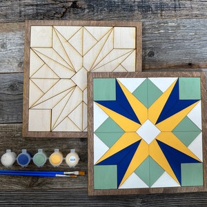 DIY Barn Quilt Mosaic Paint at home Painting Party Craft Kit, DIY Mosaic Barn Quilt, Gift for Her or Him, Crafts for Adults, DIY for Teens