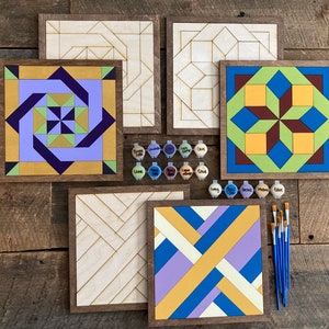 DIY Barn Quilt Painting Kit Gift Set, DIY Mosaic Craft, Paint at Home, Gift for Her, Crafts for Adults, DIY for Teens, Gift for Him