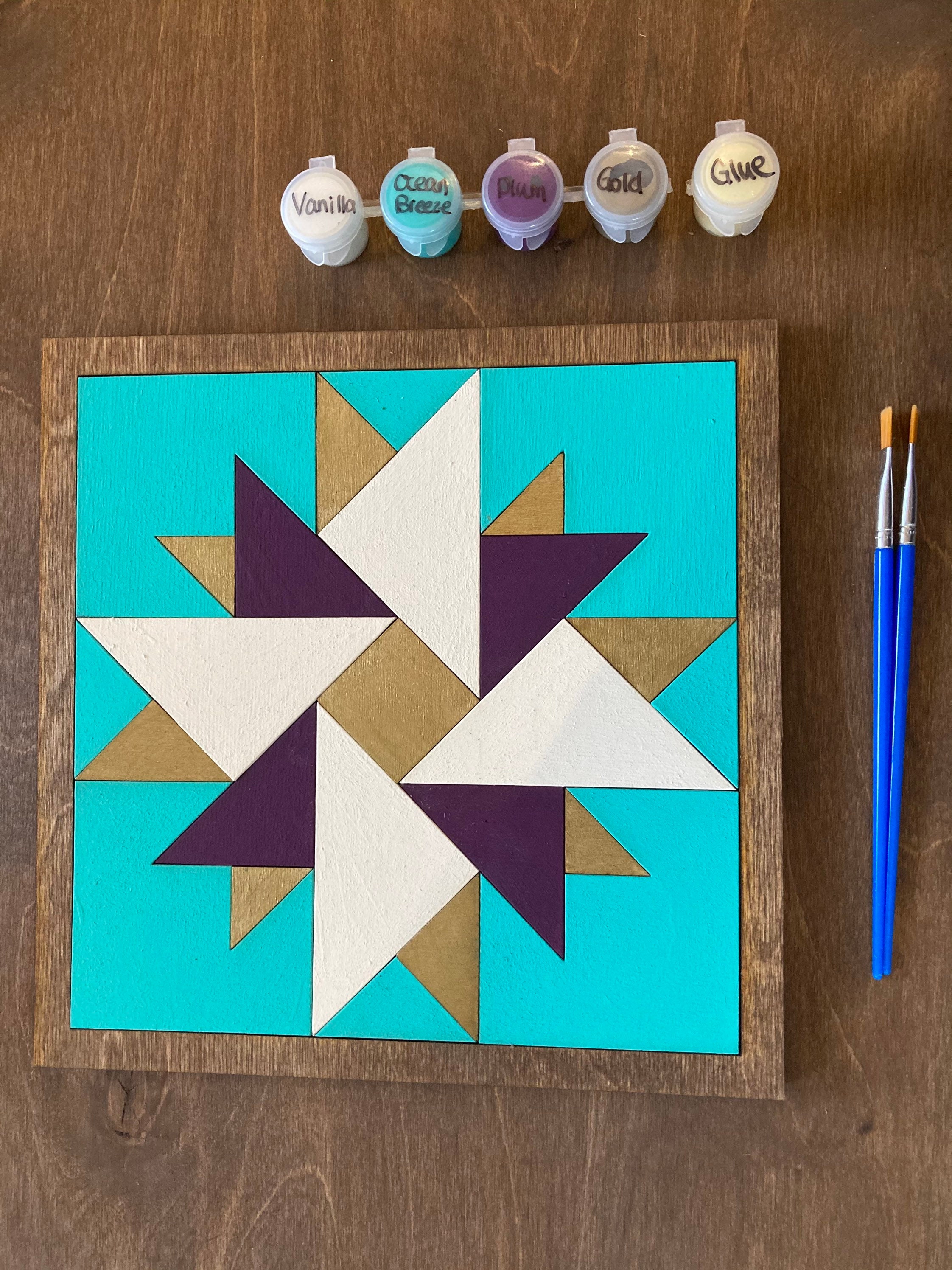 DIY Kit DIY Craft Kit Barn Quilt Painting Kit Paint at Home Etsy