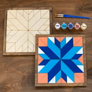 Paint your own DIY Barn Quilt Painting Kit, DIY Mosaic Craft, Barn Quilt Kit, Paint at Home, Gift for Her, Crafts for Adults, Gift for Him