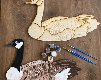 DIY Craft Kit for Kids, Canadian Goose Painting Kit, Paint at Home Kit, Gift for Her, Crafts for Kids, Gift for Him, DIY Painting for Adults