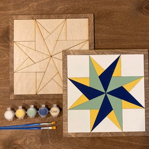 DIY Barn Quilt Painting Kit, DIY Mosaic Craft, Barn Quilt Kit, Paint at Home, Gift for Her, Crafts for Adults, DIY for Teens, Gift for Him