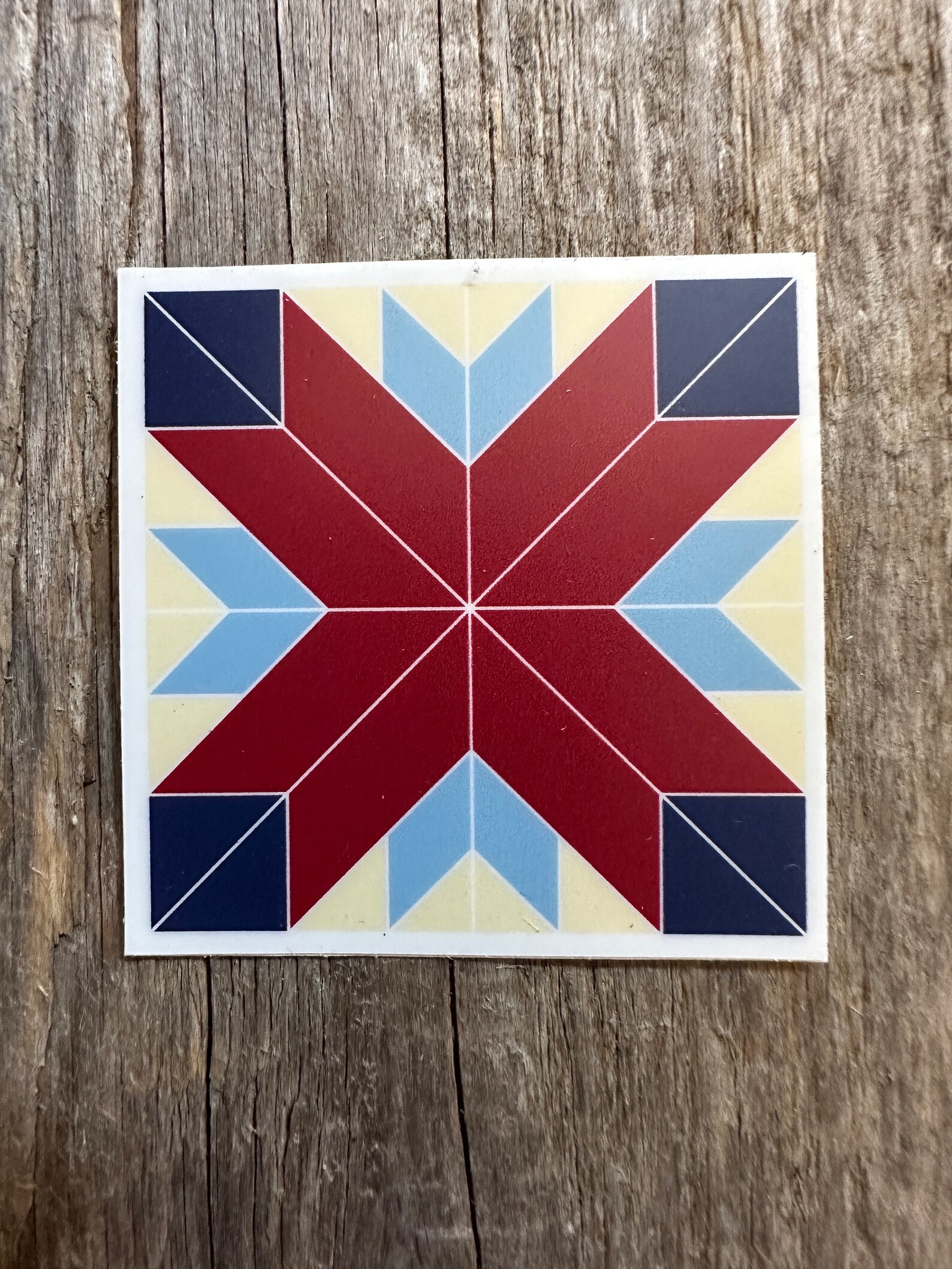 Pattern Vynil Sticker Barn Quilt Pattern Vinyl Sticker, Gift for Her Him and Quilters, Barn ...