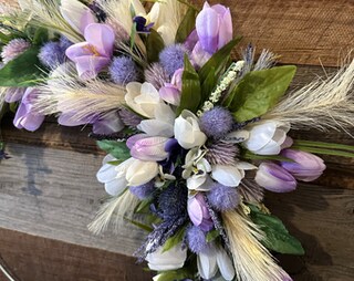 Ghirlanda Artificiale Primaverile Per Porta Con Viole Del Pensiero, Gloria Mattutina E Foglie Di Eucalipto, Diametro 50 Cm, Decorazione Per Interni Ed Esterni, Casa E Giardino
