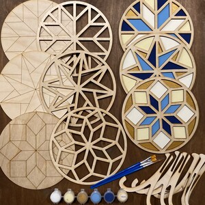 DIY Schuur Quilt Patroon Decor Schilderij Kit, DIY Craft Kit, Schuur Quilt Patroon Craft Gift Set voor Quilters, DIY Craft, Cadeau voor haar, Barn Star