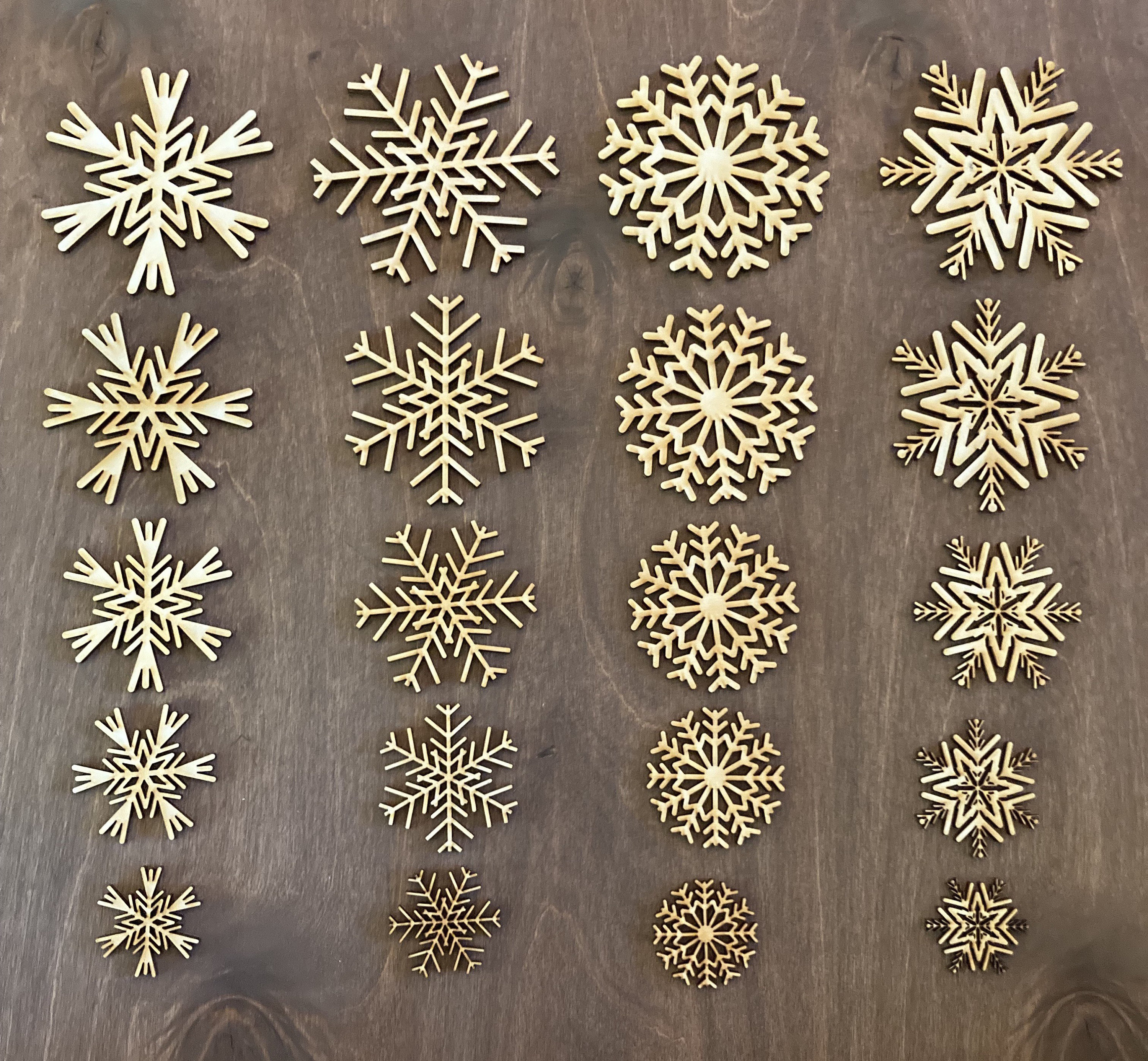 Laser Cut Snowflakes, Unfinished Laser Cut Shapes, Snowflakes
