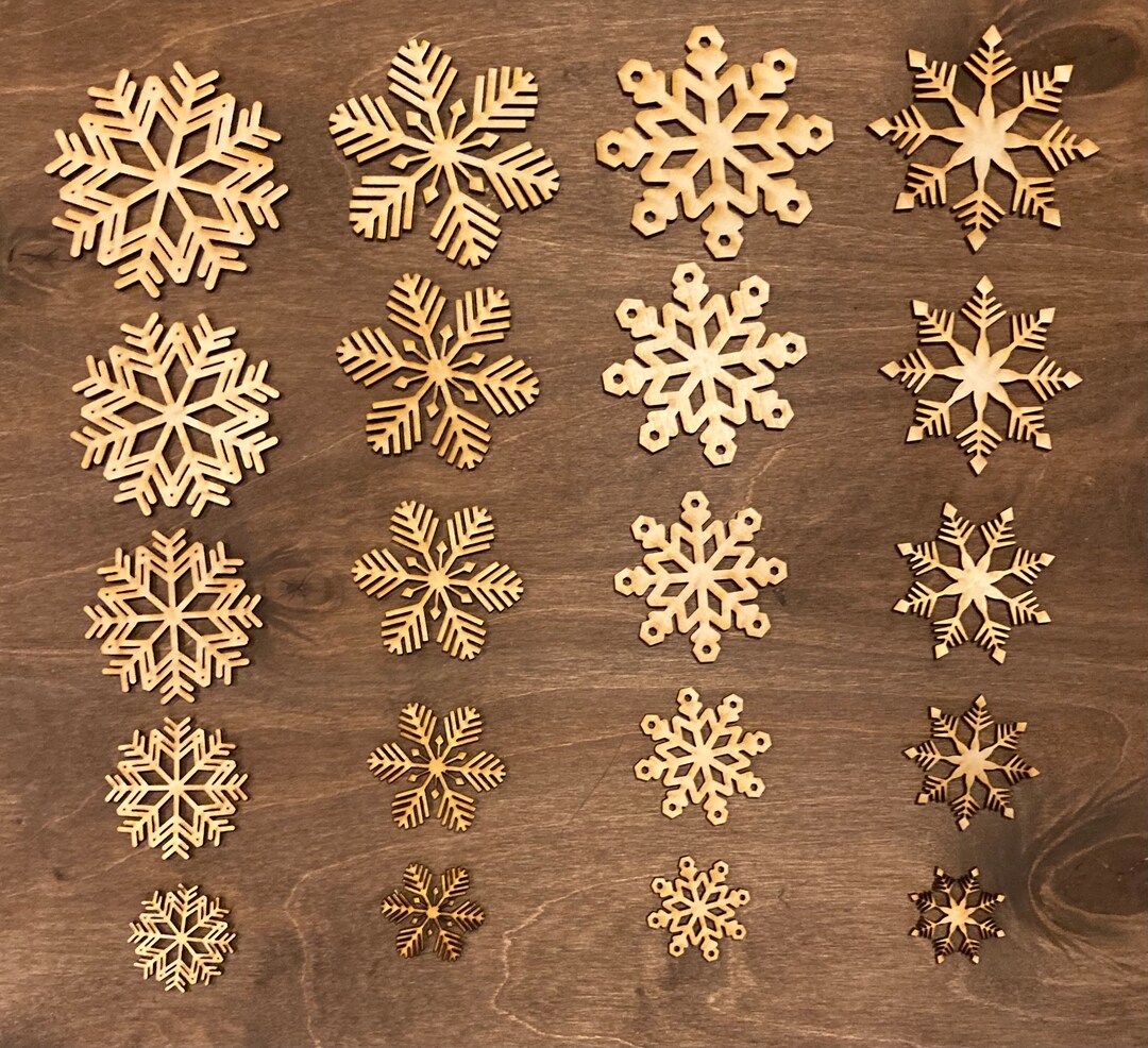 Laser Cut Snowflakes Unfinished Laser Cut Shapes Snowflakes Etsy
