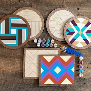 DIY Barn Quilt Painting Kit Gift Set, DIY Mosaic Craft, Paint at Home, Gift for Her, Crafts for Adults, DIY for Teens, Gift for Him