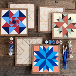 DIY Barn Quilt Painting Kit Gift Set, DIY Mosaic Craft, Paint at Home, Gift for Her, Crafts for Adults, DIY for Teens, Gift for Him
