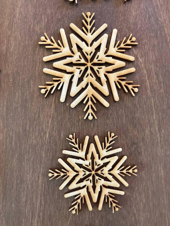 Laser Cut Snowflakes, Unfinished Laser Cut Shapes, Snowflakes, Supplies for  DIY, Winter Craft Supply, Craft Supplies, DIY, Let It Snow 