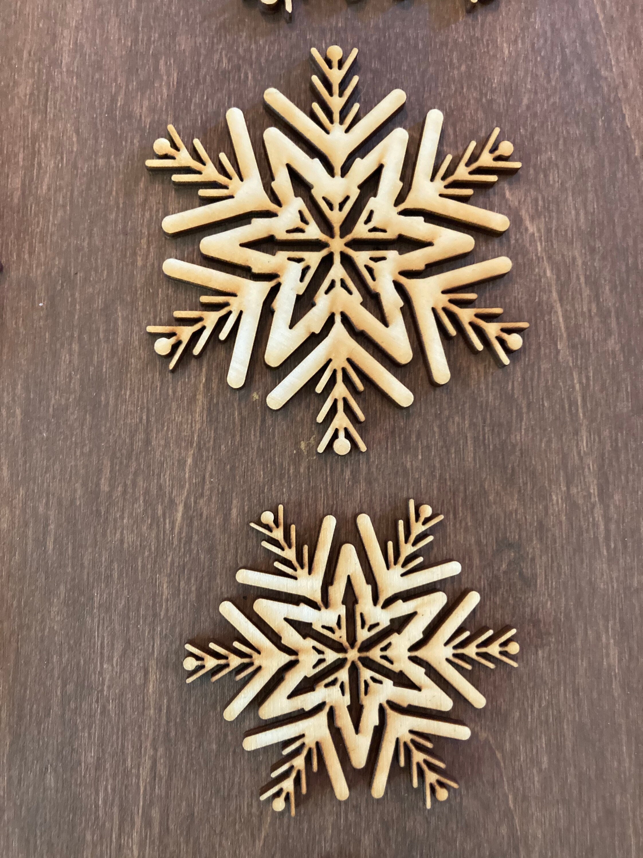 Wooden Snowflake Laser Cut Wood, Sizes up to 5 feet, Multiple Thickness  A070-2