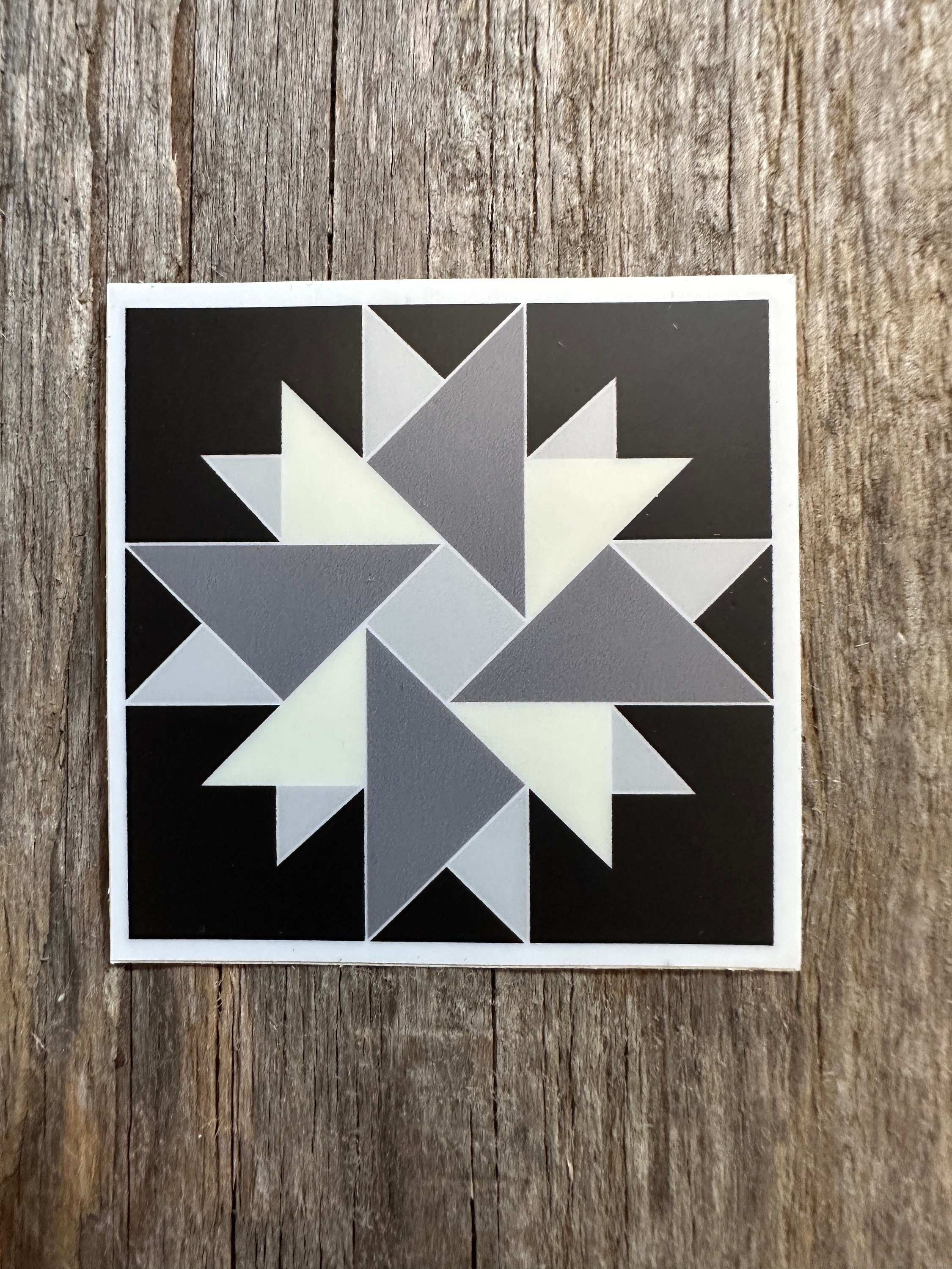 Pattern Vynil Sticker Barn Quilt Pattern Vinyl Sticker, Gift for Her Him and Quilters, Barn ...