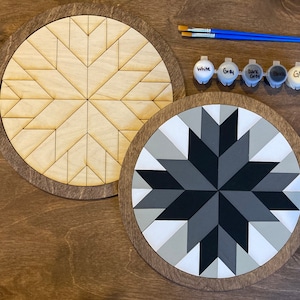 DIY Barn Quilt Painting Kit, DIY Mosaic Craft, Barn Quilt Kit, Paint at Home, Gift for Her, Crafts for Adults, DIY for Teens, Gift for Him image 1