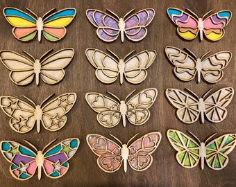 Laser Cut Butterflies, Unfinished Laser Cut Shapes, Supplies for DIY Crafts, Butterfly Craft Supply, Craft for Kids, teens and Adults