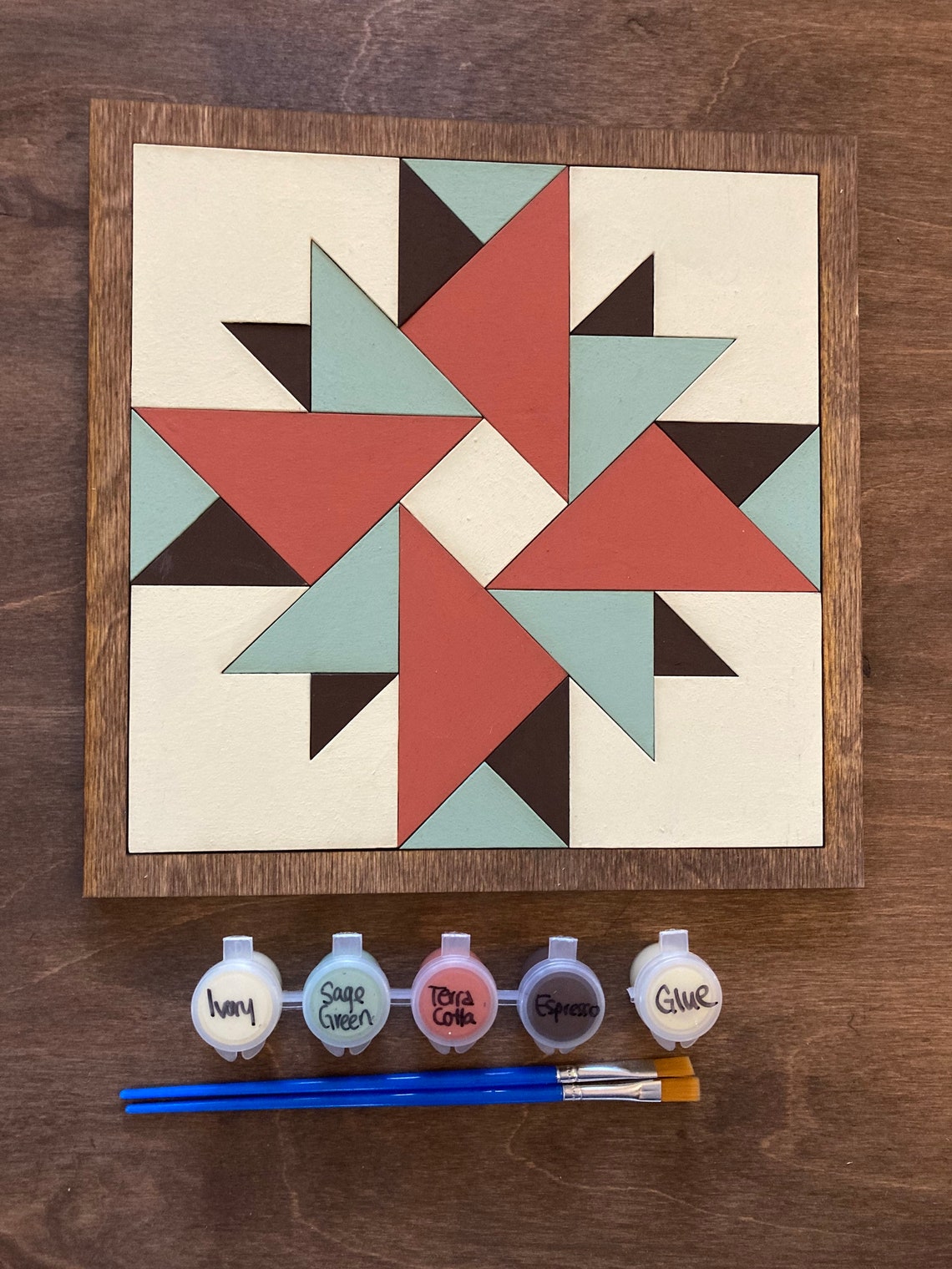 DIY Kit DIY Craft Kit Barn Quilt Painting Kit Paint at Home Etsy