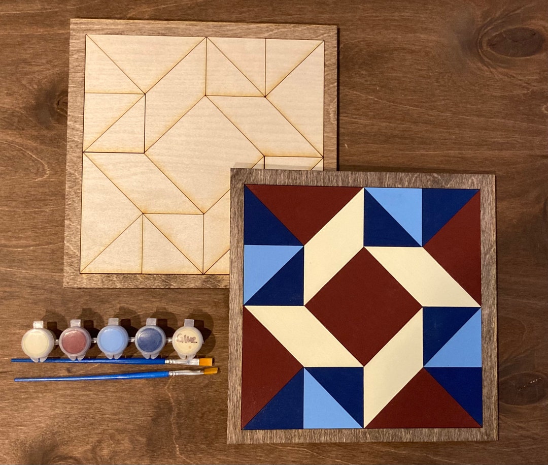DIY Barn Quilt Painting Kit, DIY Mosaic Craft, Barn Quilt Kit, Paint at