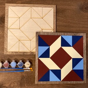 DIY Barn Quilt Painting Kit, DIY Mosaic Craft, Barn Quilt Kit, Paint at Home, Gift for Her, Crafts for Adults, DIY for Teens, Gift for Him