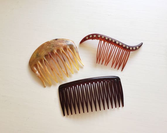 Set of Vintage Hair Combs | Etsy