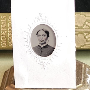 Rare Find Woman with Cleft Palate Matted Tin Type Photo | Odd Old Photos | Weird Photos | Oddities |Antique Medical Collectible