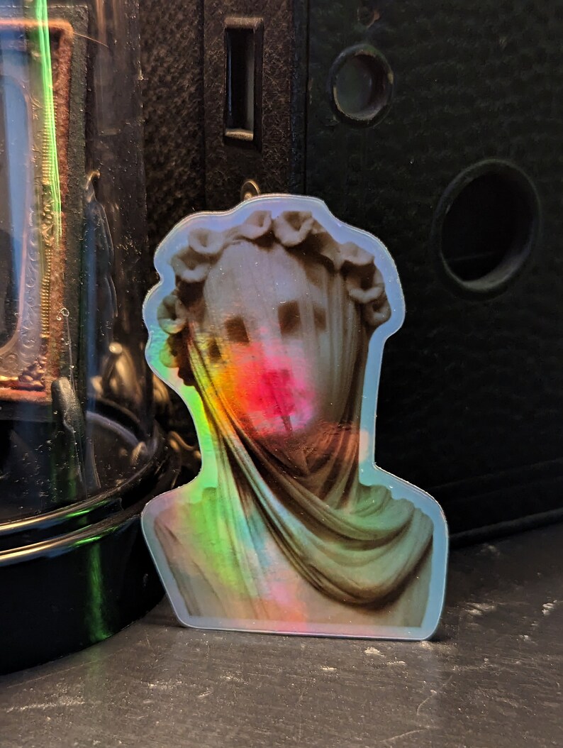 The Oracle Veiled Woman Vinyl Sticker for Laptops Notebooks or Gift Art ...