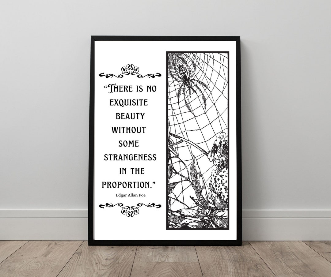 Edgar Allan Poe Quote Art Print | Gothic Academia Wall Decor - Etsy