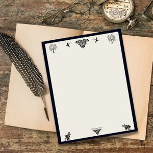 PRINT AT HOME Victorian Stationery Mourning Symbols Memento Mori 8.5 x11  | Writing Paper | Dark Academia | Journal Page | Grief Journal