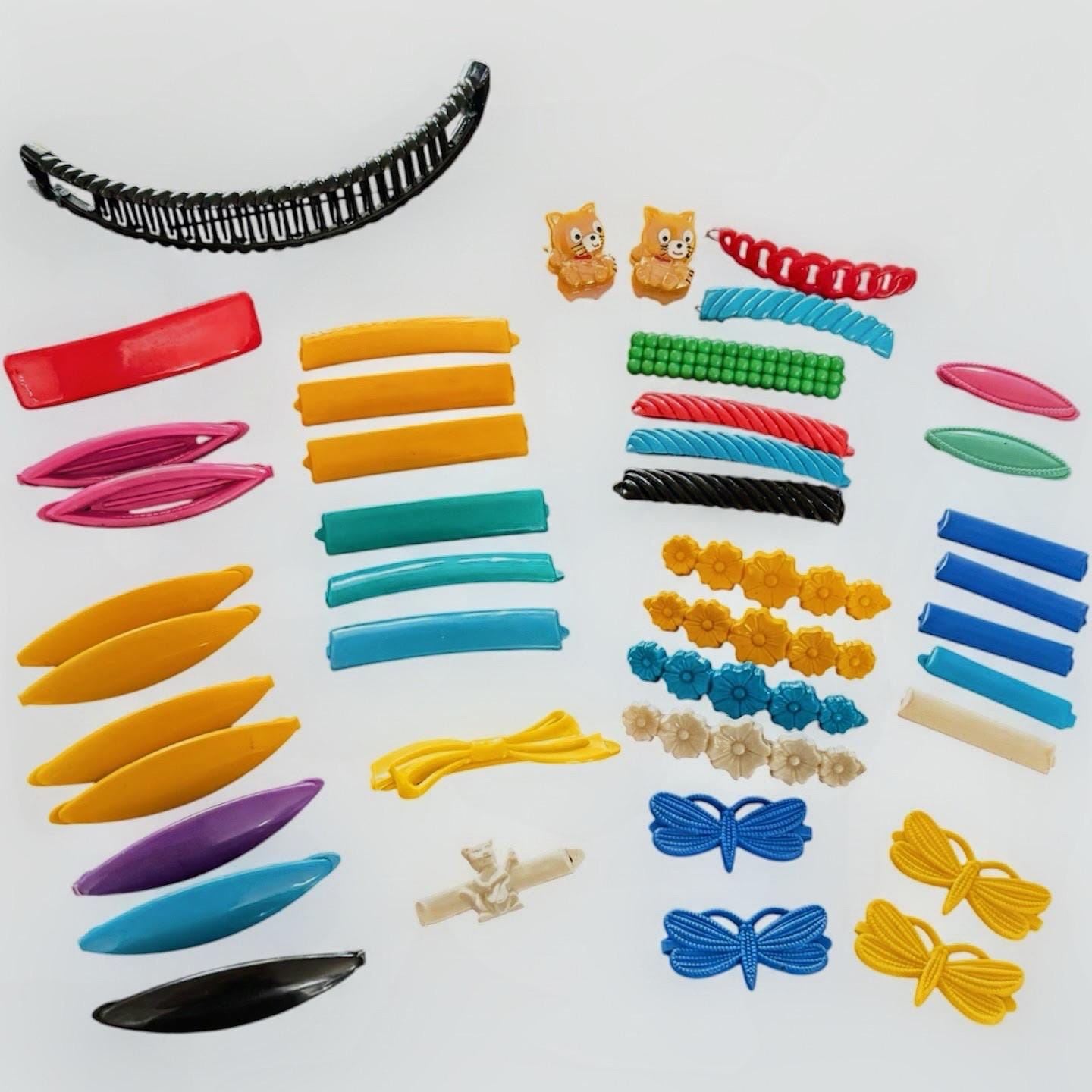 Vintage Plastic Barrettes - Etsy