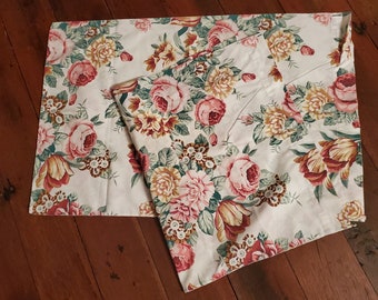 vintage pillowcases set yellow pink blue floral set cottage decor vintage bedroom floral bedding shabby chic cottage cozy pillow covers