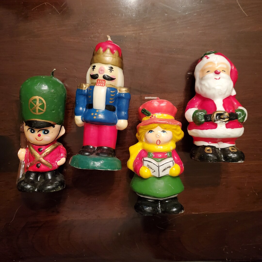 Vintage Interpur Novelty Candles 80s Holiday Decor Candle Caroler