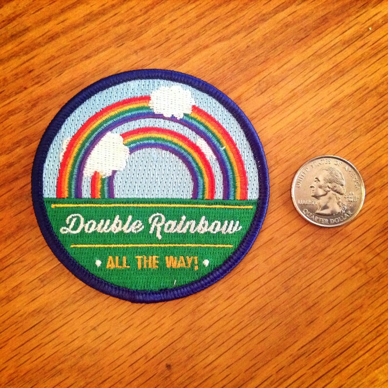 Double Rainbow Iron-On Patch | Etsy