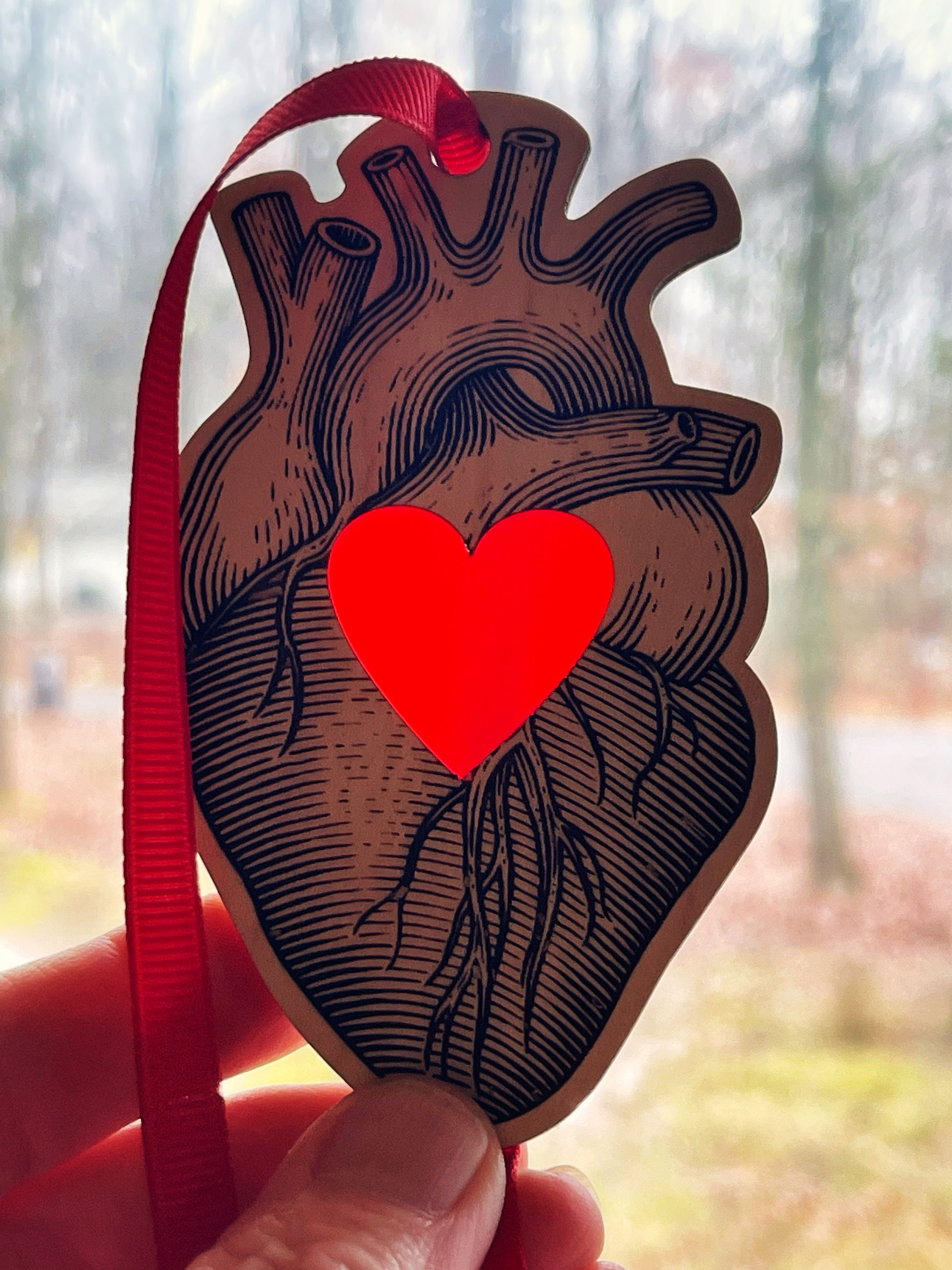Anatomical Heart Ornament - 4 INCH - Heart Symbol Decoration - Etsy
