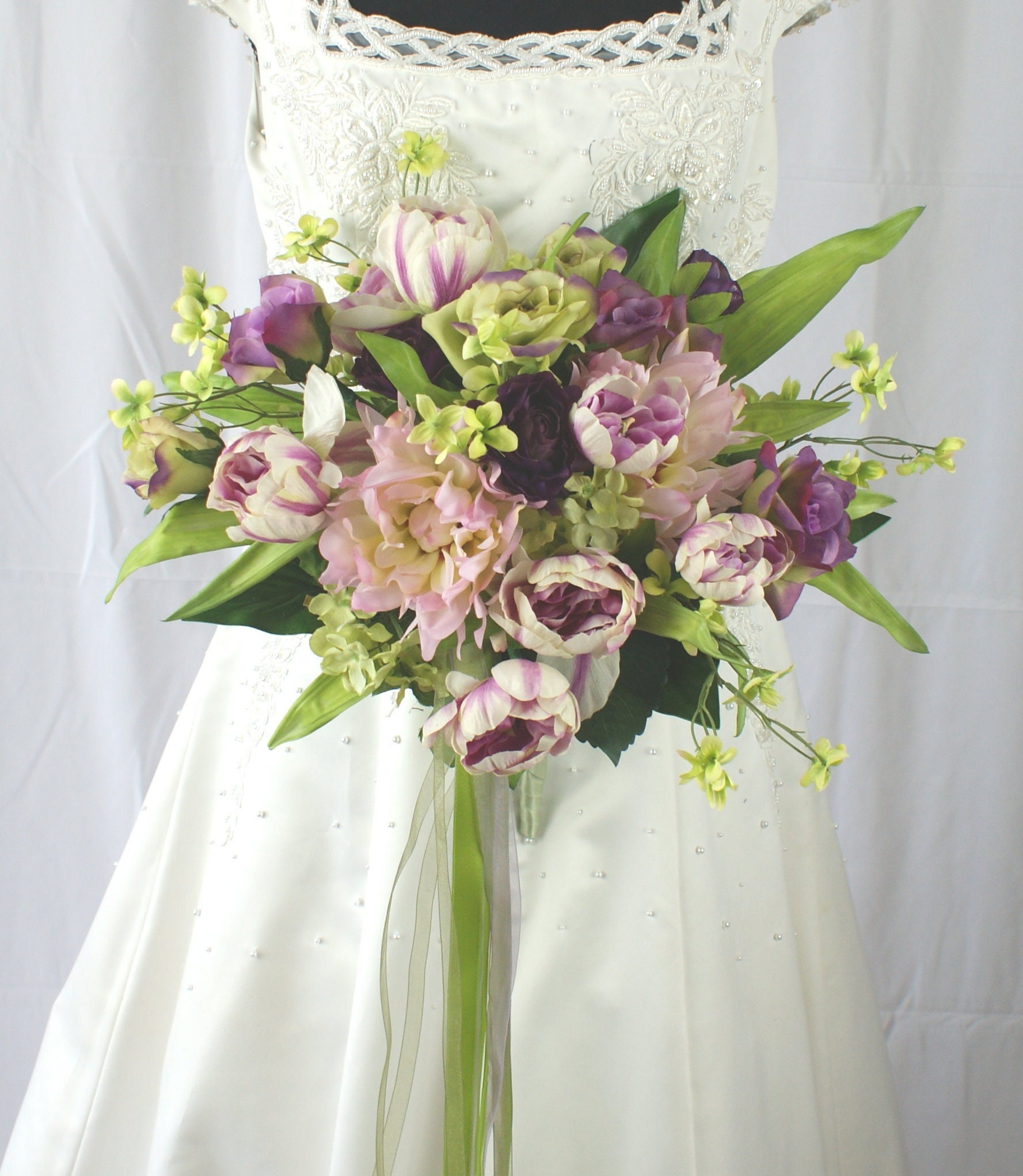 Tulip Lavender Silk Bouquet