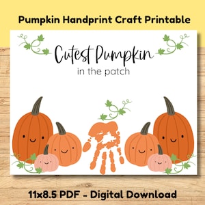 Pumpahandavtryckspyssel: Höstkonstaktivitet för barn (digital nedladdning)