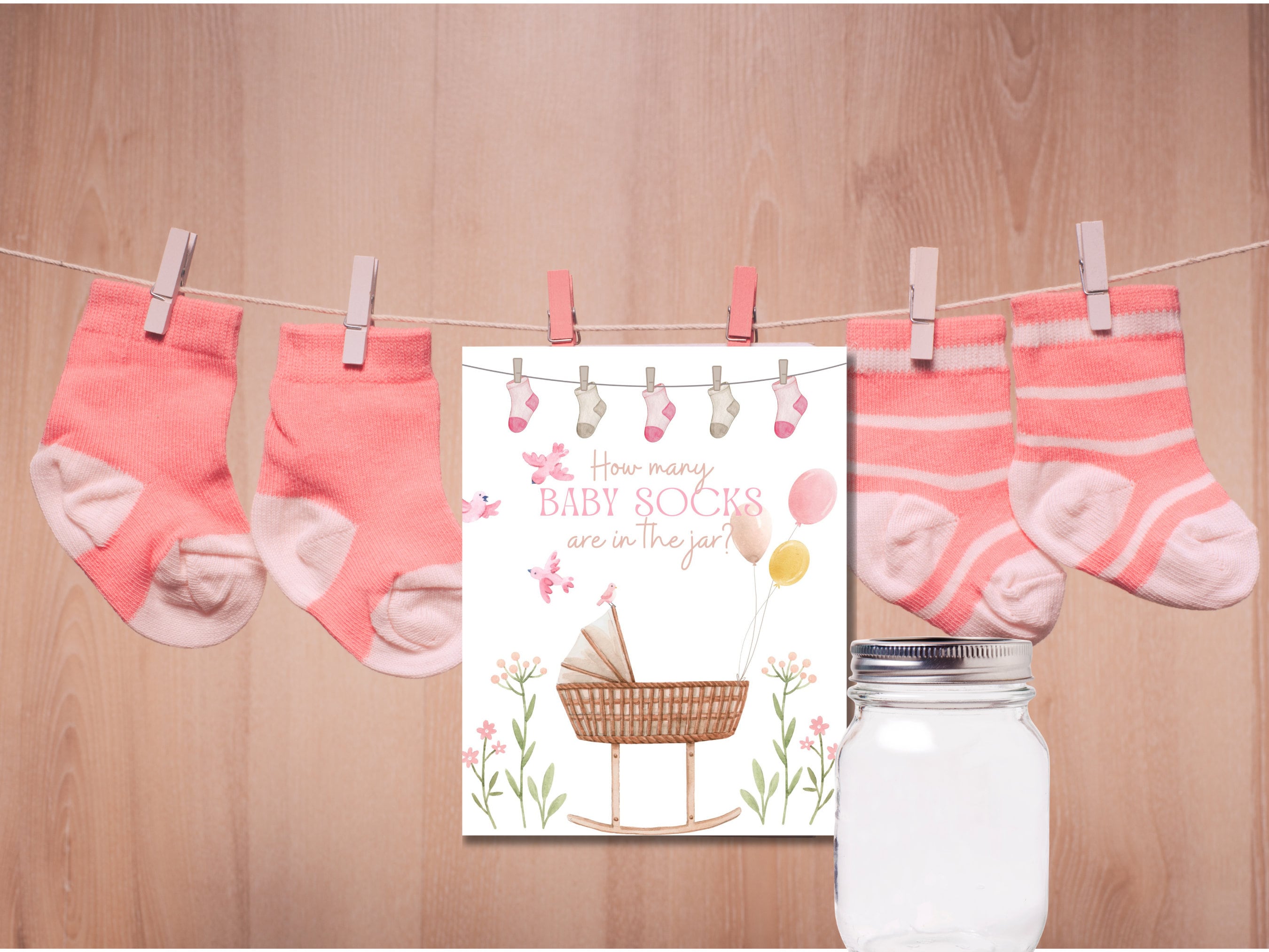 Baby Shower Guessing Game Printable Baby Girl Party Jar Game Guess How ...