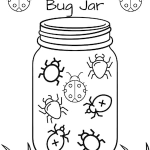 Kids Fingerprint Bug Jar Insect Activity Printable for Preschool ...