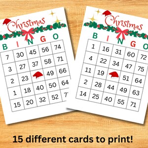 Jogo de BINGO para o jantar de Natal - Jogo de escritório para as férias - Jogo de sala de aula - Acesso instantâneo, download em PDF 8,5x11 - Pronto para jogar!