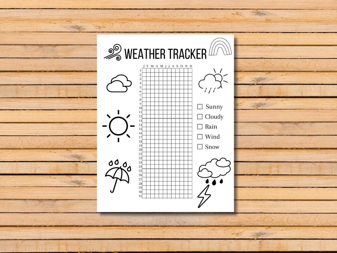 Weather Tracker Chart | Printable Kids Weather Graph | Great for ...
