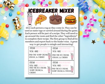 Teen Ice Breaker Group Game Printable Youth Group Icebreaker Classroom Mixer or Team Building Activity Get to Know You Easy and Fun