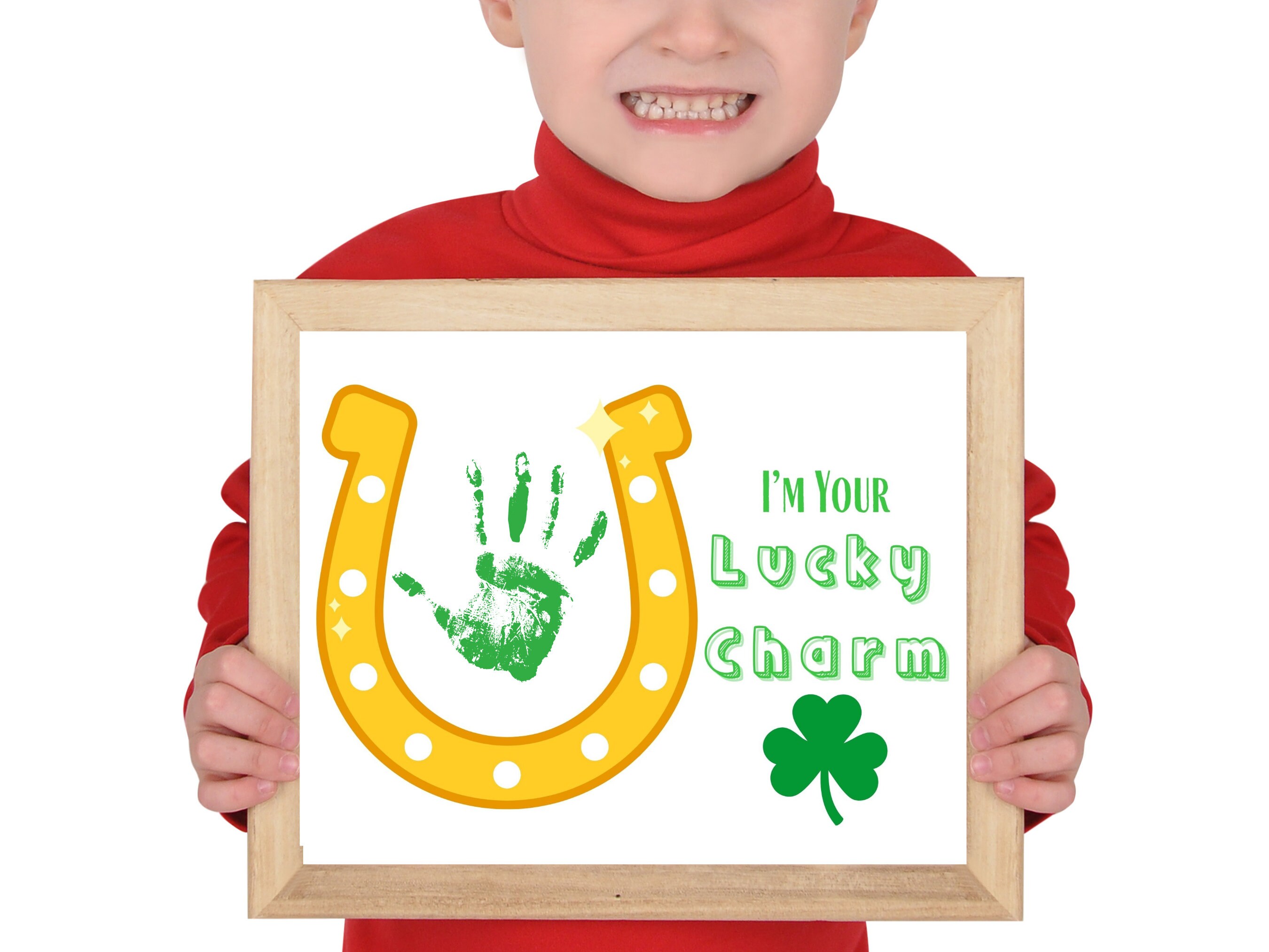 Kids St Patricks Day Handprint Craft Lucky Charm Printable | Daycare ...