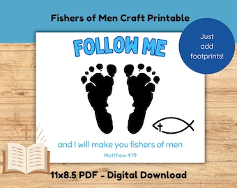 Fishers of Men Handprint Craft: Sunday School Activity (Digital Download)