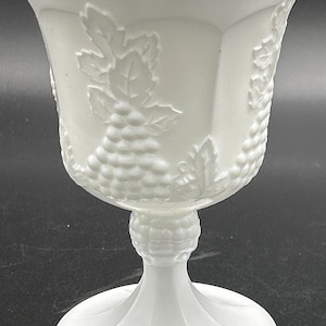 Milk Glass Harvest Grape Goblet by Indiana Glass CO.