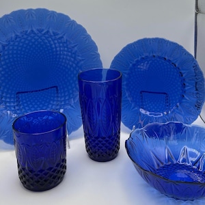 Arcoroc blue glass - Etsy 日本